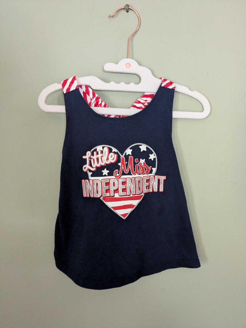 🤩$5 WHEN BUNDLED 🤩Little Miss Independent Navy Girls' Tank Top